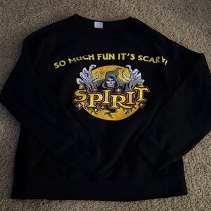 Spirit Black and Yellow Graphic Crewneck Sweater